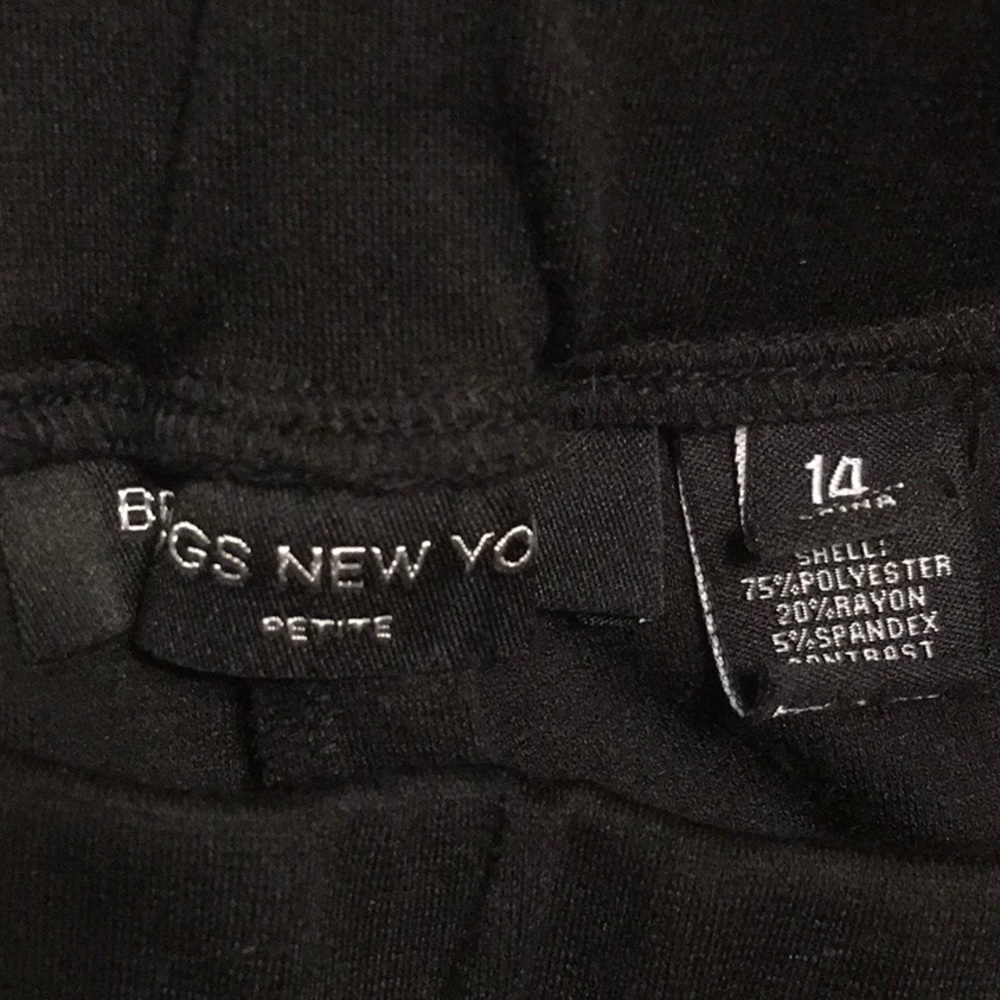 Ponte knit straight leg pant BLACK SZ 14 EUC, stretch waist,long and roomy